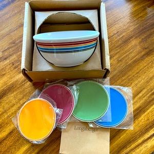 Sunny day snack bowl and coaster set